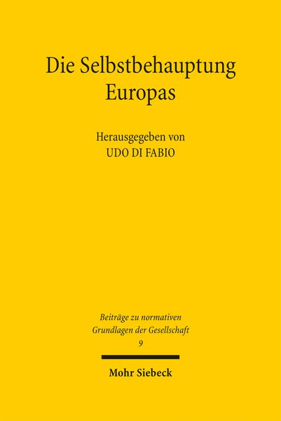 Produktbild: Die Selbstbehauptung Europas