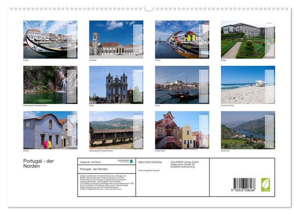 Produktbild: Portugal - der Norden (hochwertiger Premium Wandkalender 2026 DIN A2 quer), Kunstdruck in Hochglanz