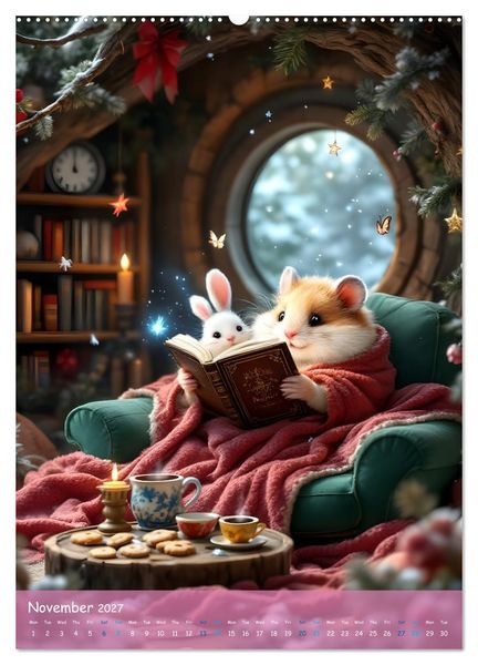 Produktbild: Cute Hamsters - For Kids - (High Quality Premium Wall Calendar 2027 DIN A2 portrait),CALVENDO 12 Month Wall Calendar