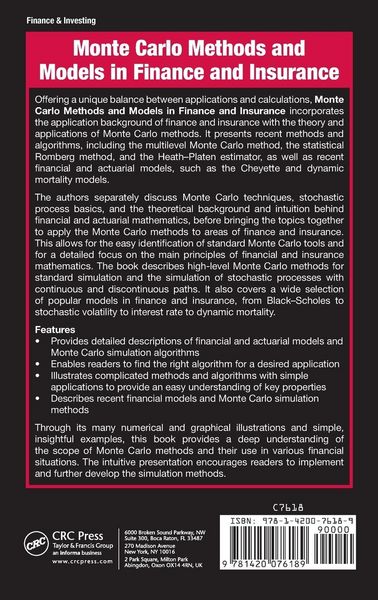 Produktbild: Monte Carlo Methods and Models in Finance and Insurance
