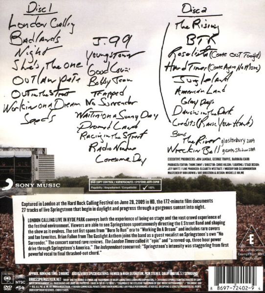 Produktbild: Bruce Springsteen & The E Street Band - London Calling/Live in Hyde Park [2 DVDs]