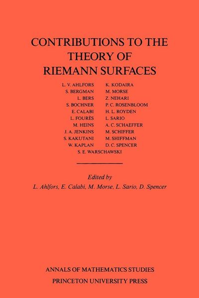 Produktbild: Contributions to the Theory of Riemann Surfaces