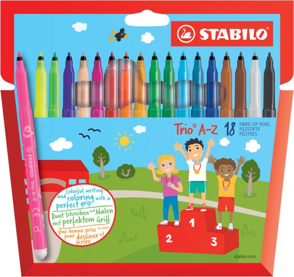 Produktbild: STABILO Filzstifte Trio A-Z 18 St&uuml;ck Kartonetui