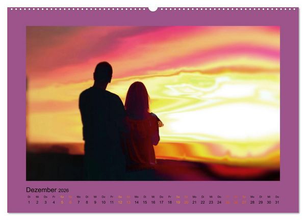 Produktbild: Den Sonnenuntergang gemeinsam genie&szlig;en (Wandkalender 2026 DIN A2 quer), CALVENDO Monatskalender