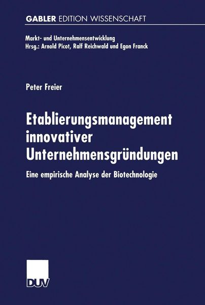 Produktbild: Etablierungsmanagement innovativer Unternehmensgr&uuml;ndungen