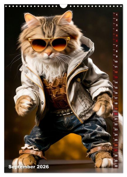 Produktbild: Stylish cats (Wall Calendar 2026 DIN A3 portrait), CALVENDO 12 Month Wall Calendar
