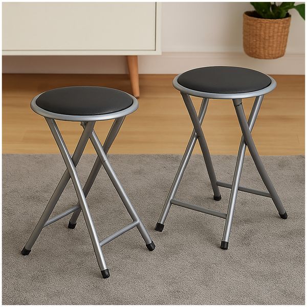 HTI-Living Klapphocker Dima PU Schwarz Klapphocker Dima PU Schwarz