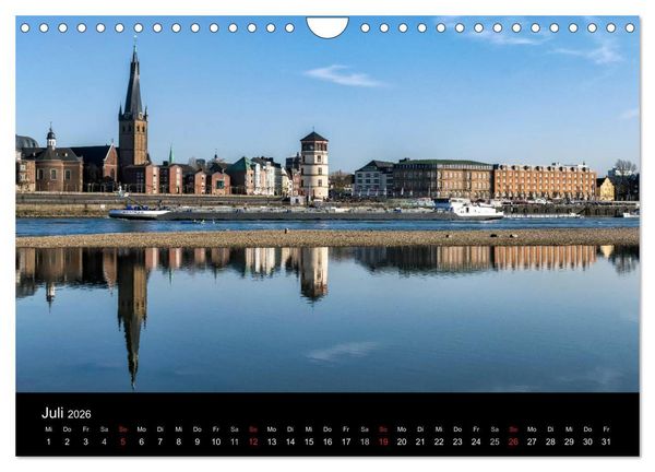 Produktbild: D&uuml;sseldorf - Rheinansichten (Wandkalender 2026 DIN A4 quer), CALVENDO Monatskalender