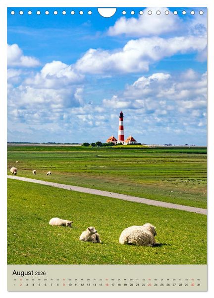 Produktbild: NORDSEEFLAIR - St. Peter Ording und Westerhever (Wandkalender 2026 DIN A4 hoch), CALVENDO Monatskalender