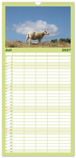 Produktbild: Familienplaner 2027 - Texel, eine Perle Frieslands mit 5 Spalten (Wandkalender, 21 x 45 cm) CALVENDO