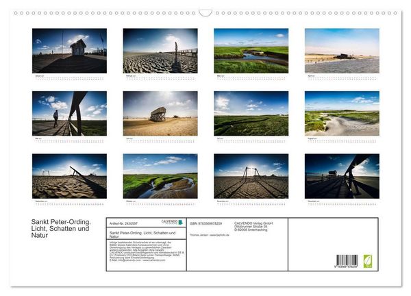 Produktbild: Sankt Peter-Ording. Licht, Schatten und Natur (Wandkalender 2027 DIN A2 quer), CALVENDO Monatskalender