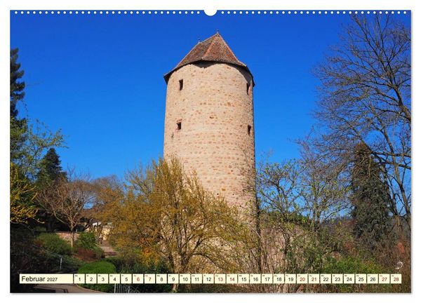 Produktbild: Weinheim im Herzen der Bergstra&szlig;e (hochwertiger Premium Wandkalender 2027 DIN A2 quer), Kunstdruck in Hochglanz