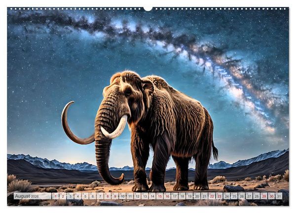 Produktbild: Im urzeitlichen Reich des Mammuts (hochwertiger Premium Wandkalender 2026 DIN A2 quer), Kunstdruck in Hochglanz