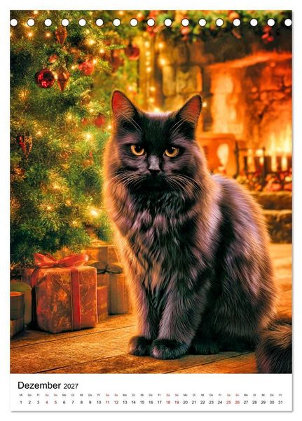 Produktbild: Von wegen Ungl&uuml;ck! - Die faszinierende Welt schwarzer Katzen (Tischkalender 2027 DIN A5 hoch), CALVENDO Monatskalender