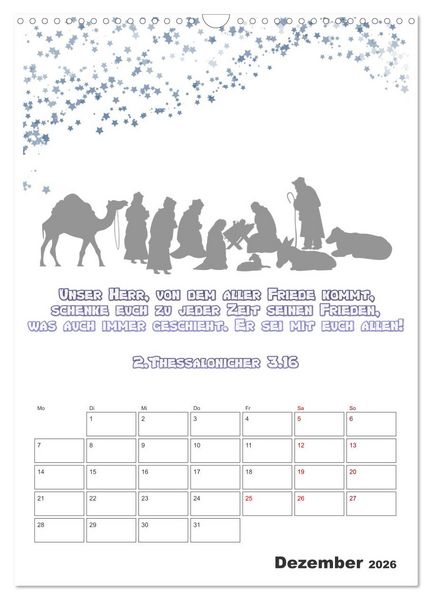 Produktbild: drei.sechzehn - Der Jesus Kalender (Wandkalender 2026 DIN A3 hoch), CALVENDO Monatskalender