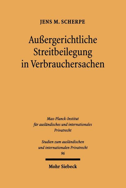 Produktbild: Au&szlig;ergerichtliche Streitbeilegung in Verbrauchersachen