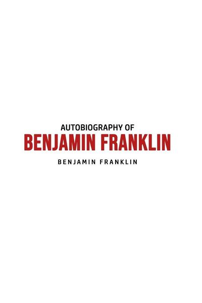 Produktbild: Autobiography of Benjamin Franklin