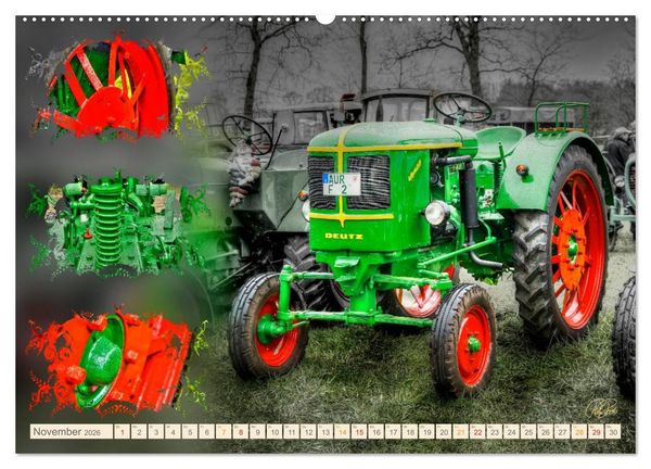 Produktbild: Oldtimer - Traktoren Parade (Wandkalender 2026 DIN A2 quer), CALVENDO Monatskalender