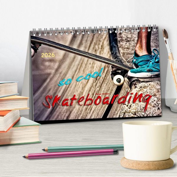 Produktbild: Skateboarding, so cool (Tischkalender 2026 DIN A5 quer), CALVENDO Monatskalender