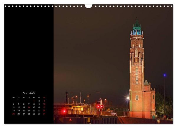 Produktbild: Bremerhaven Nights (Wandkalender 2026 DIN A3 quer), CALVENDO Monatskalender