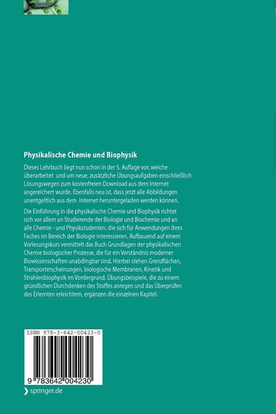 Produktbild: Physikalische Chemie und Biophysik