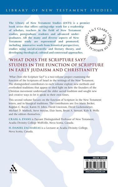 Produktbild: 'What Does the Scripture Say?' Studies in the Function of Scripture in Early Judaism and Christianity