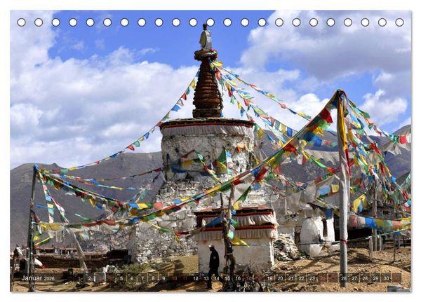 Produktbild: Stupas &ndash; Buddhistische Sakralbauten 2026 (Tischkalender 2026 DIN A5 quer), CALVENDO Monatskalender