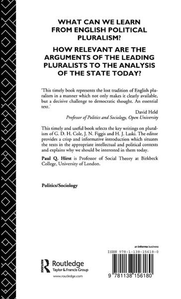 Produktbild: The Pluralist Theory of the State