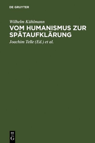 Produktbild: Vom Humanismus zur Sp&auml;taufkl&auml;rung