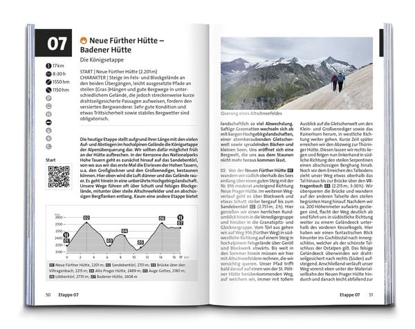 Produktbild: KOMPASS Wanderführer Die Alpenüberquerung vom Königssee zum Gardasee, 26 Etappen mit Extra-Tourenkarte