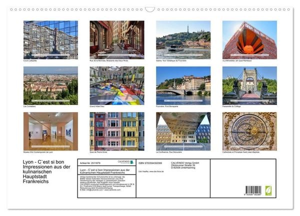 Produktbild: Lyon - C`est si bon Impressionen aus der kulinarischen Hauptstadt Frankreichs (Wandkalender 2027 DIN A2 quer), CALVENDO Monatskalender