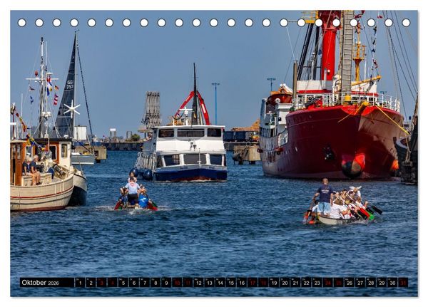 Produktbild: Feuerschiff Elbe 1 - In der Hansestadt Wismar (Tischkalender 2026 DIN A5 quer), CALVENDO Monatskalender