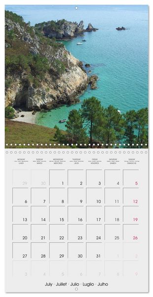 Produktbild: Balade en Finist&egrave;re (Calendrier mural carr&eacute; 2026 30x30 cm) Calendrier double avec une page pour vos prises de notes