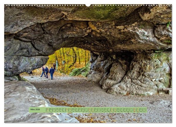 Produktbild: S&auml;chsische Schweiz - Erlebnisse eines Herbsturlaubs (hochwertiger Premium Wandkalender 2026 DIN A2 quer), Kunstdruck in Hochglanz