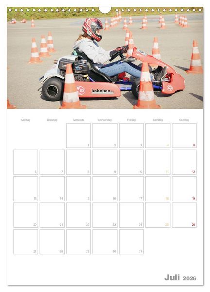Produktbild: Slalomkart - Gas, Gas, Vollgas! 2026 (Wandkalender 2026 DIN A3 hoch), CALVENDO Monatskalender