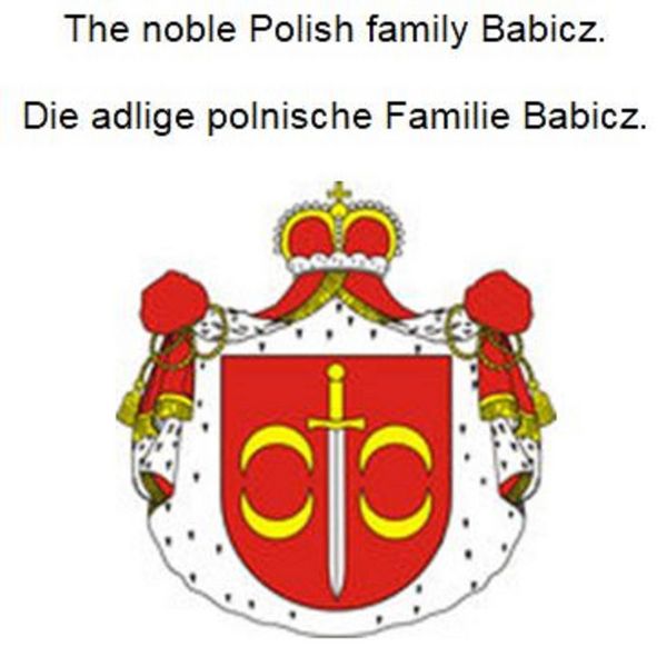 Produktbild: The noble Polish family Babicz. Die adlige polnische Familie Babicz.