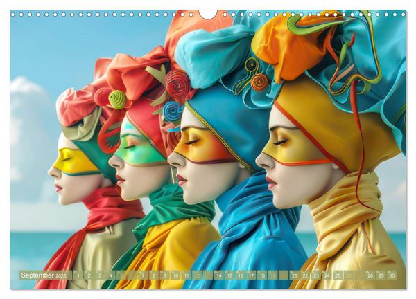 Produktbild: Wundervoll surreale venezianische Szenerien (Wandkalender 2026 DIN A3 quer), CALVENDO Monatskalender