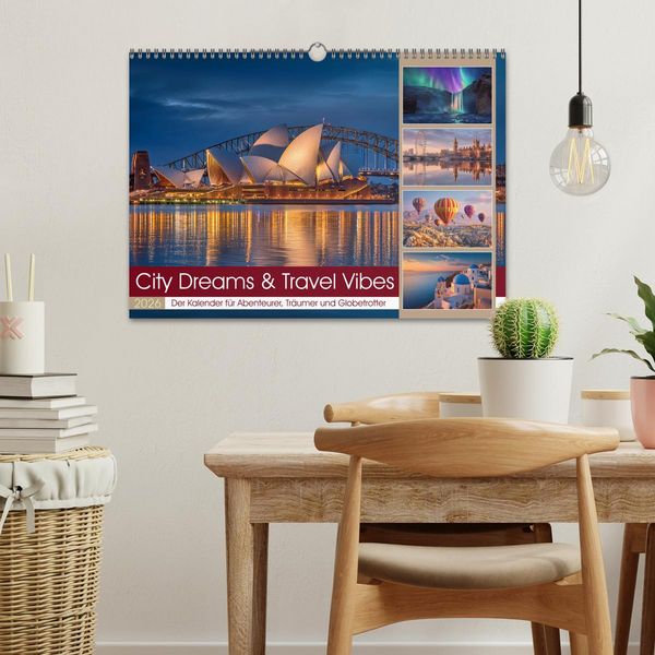 Produktbild: City Dreams & Travel Vibes (Wandkalender 2026 DIN A3 quer), CALVENDO Monatskalender