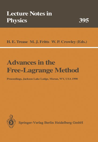 Produktbild: Advances in the Free-Lagrange Method