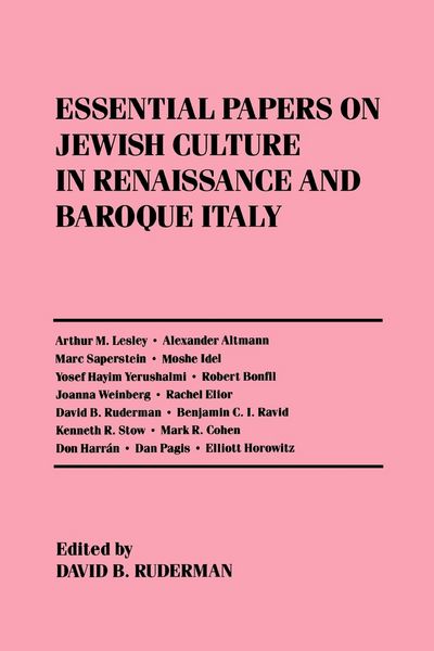 Produktbild: Essential Papers on Jewish Culture in Renaissance and Baroque Italy