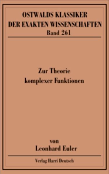 Produktbild: Zur Theorie komplexer Funktionen (Euler)