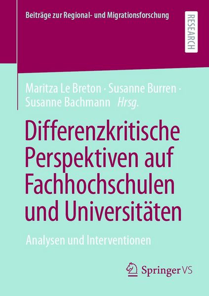 Produktbild: Differenzkritische Perspektiven auf Fachhochschulen und Universit&auml;ten
