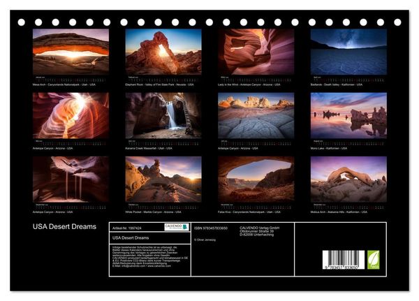 Produktbild: USA Desert Dreams (Tischkalender 2026 DIN A5 quer), CALVENDO Monatskalender