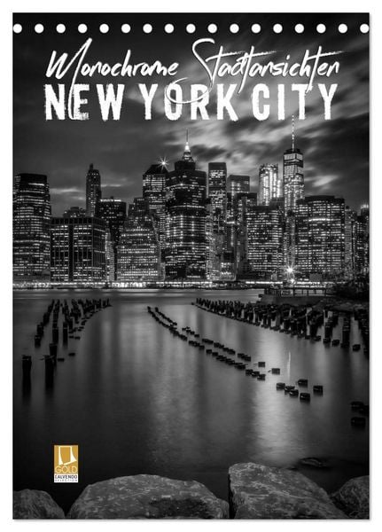 Produktbild: NEW YORK CITY Monochrome Stadtansichten (Tischkalender 2026 DIN A5 hoch), CALVENDO Monatskalender