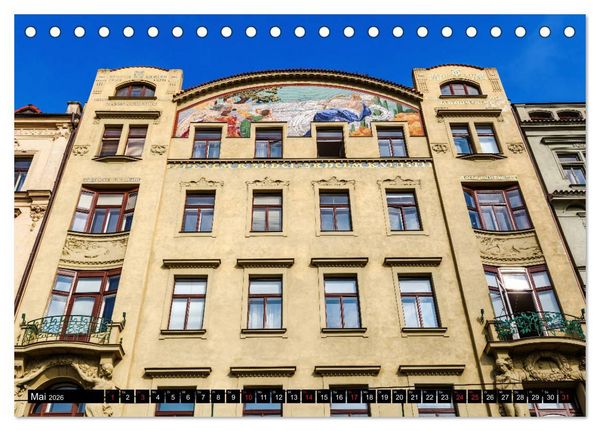 Produktbild: Jugendstilarchitektur - ein Bilderbogen quer durch Europa (Tischkalender 2026 DIN A5 quer), CALVENDO Monatskalender