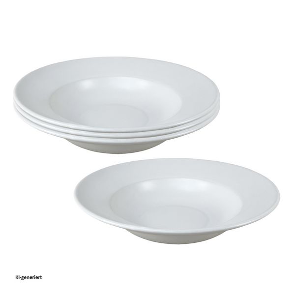 Produktbild: NTK-Collection Pastateller 4 St&uuml;ck Matt Wei&szlig; Pastateller 4 St&uuml;ck Matt Wei&szlig;