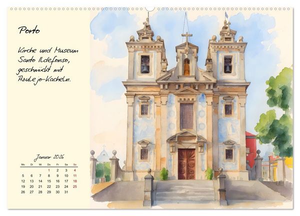 Produktbild: Portugal - Traumland am Atlantik (hochwertiger Premium Wandkalender 2026 DIN A2 quer), Kunstdruck in Hochglanz