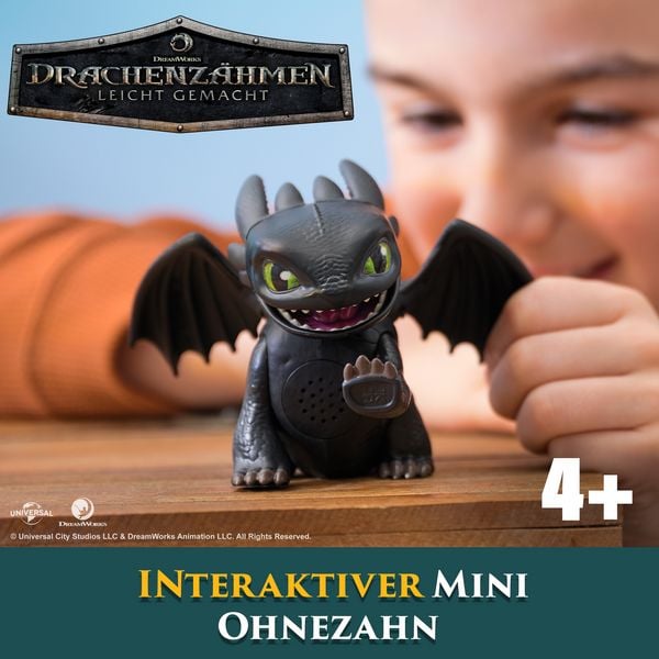 Produktbild: Drachenz&auml;hmen leicht gemacht - Interaktiver Mini-Drache Ohnezahn, Figur mit Soundeffekten&nbsp;