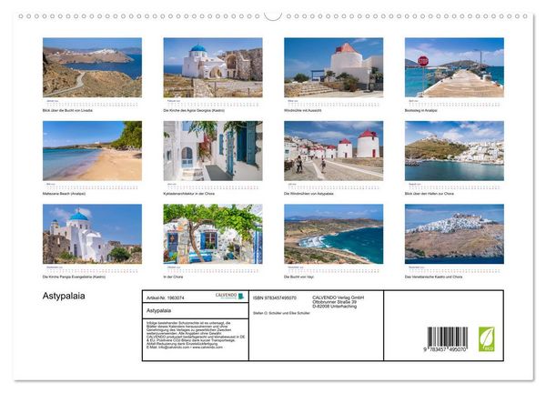 Produktbild: Astypalaia (hochwertiger Premium Wandkalender 2026 DIN A2 quer), Kunstdruck in Hochglanz