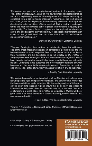 Produktbild: The Politics of Inequality in Russia